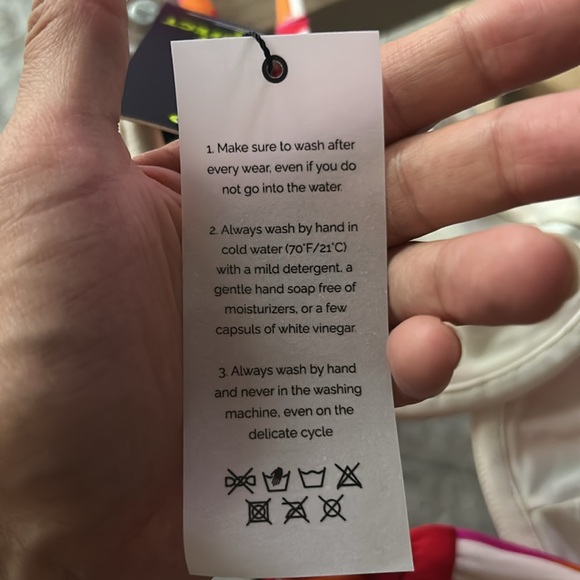 NWT! Stephania White Multi Print Underwire Bikini Top - Picture 9 of 9